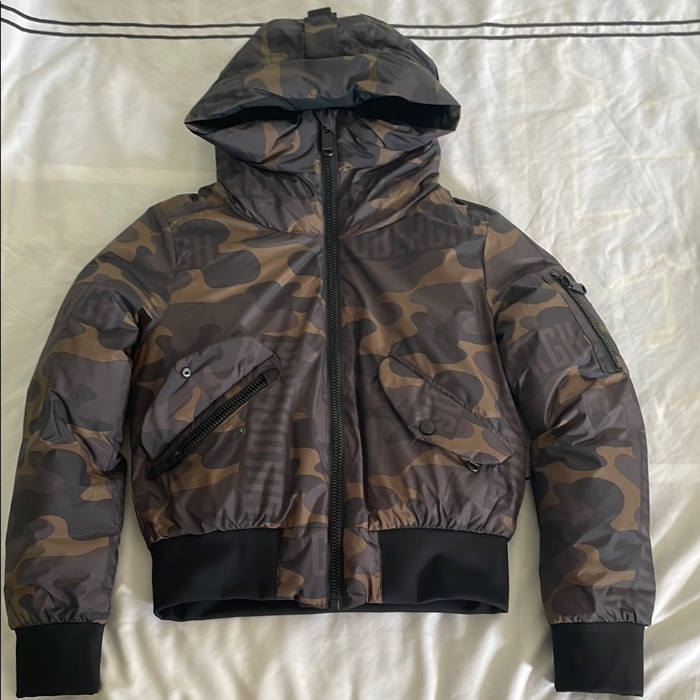 Goldbergh Forest camo-print recycled shell down jacket